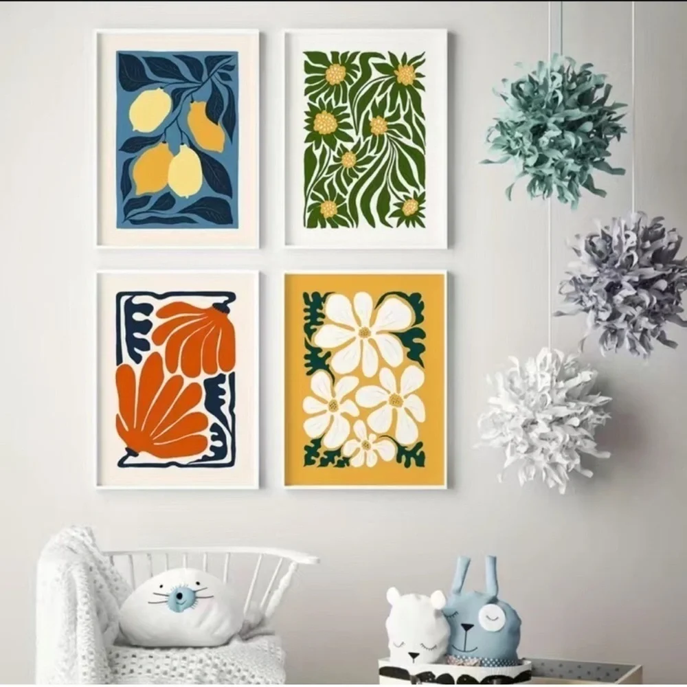 Canvas Wall Tapestry UNFRAMED Art Print, Colorful, Boho, ~14x18 in (Choice)
